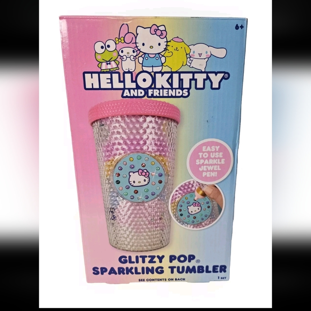 Hello Kitty and Friends Sanrio Glitzy Pop Sparkling Tumbler Craft New In Box